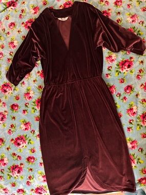 Tucker Burgundy Velvet Dress